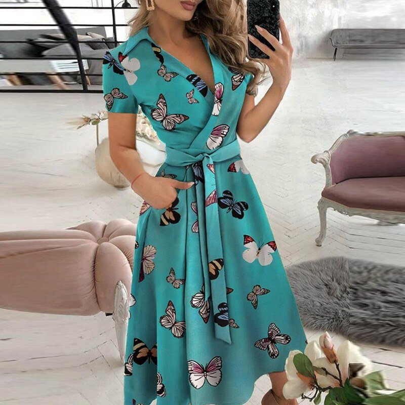 Vestido femenino sofisticado, moderno y versátil para primavera y verano