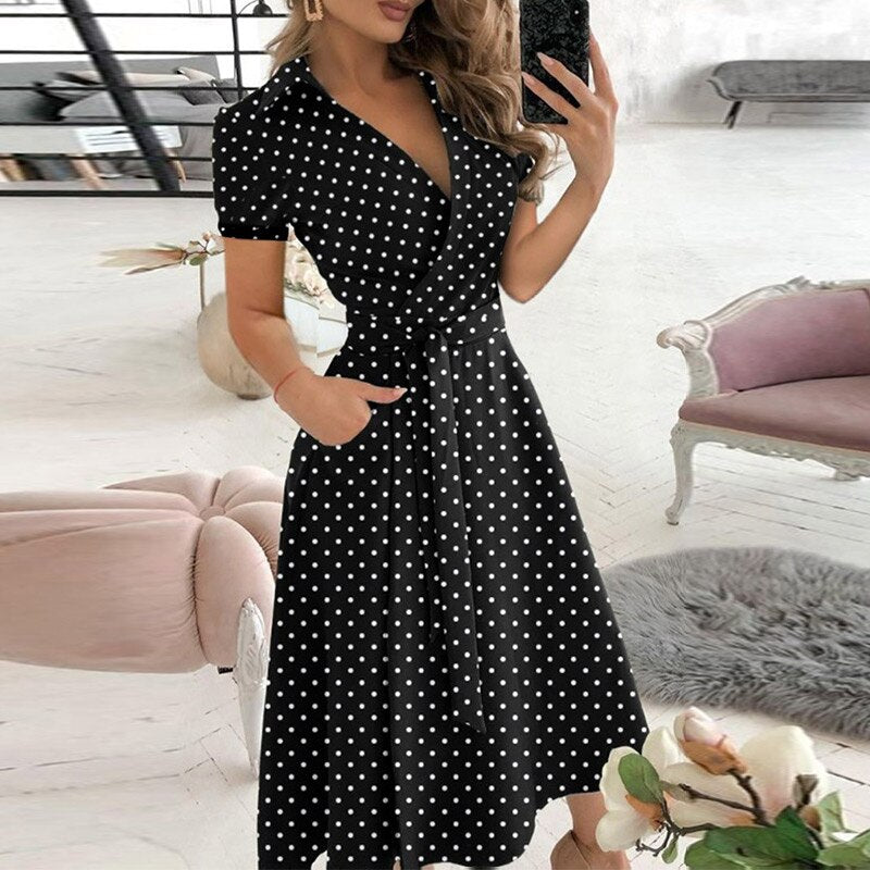 Vestido femenino sofisticado, moderno y versátil para primavera y verano