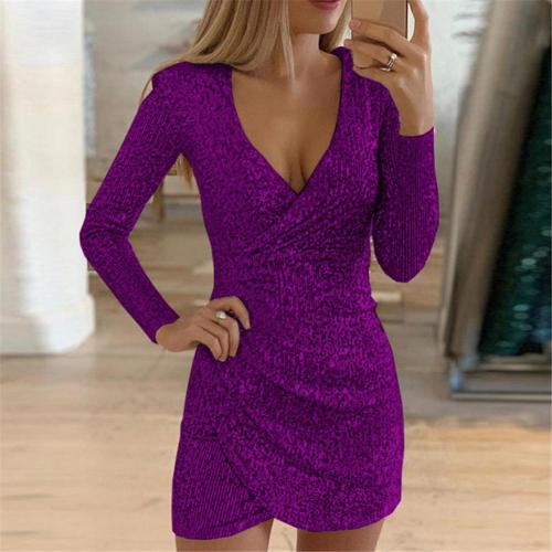 Vestido brillante de mujer, sofisticado y versátil para diario o noche