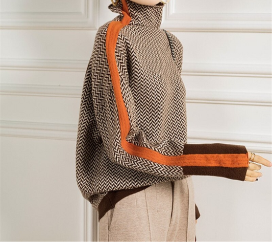 Jersey Mujer – Tejido Lujoso Herringbone, Confortable y Versátil