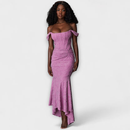 Elle | Vestido largo con corsé elegante y refinado