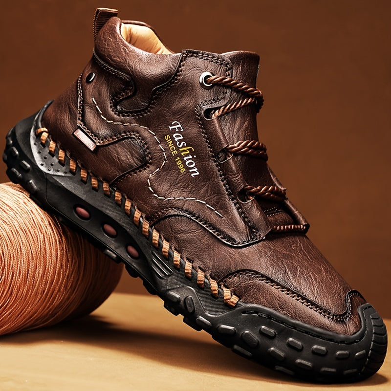 Calzado hombre estilo lace-up, seguro y confortable para otoño e invierno