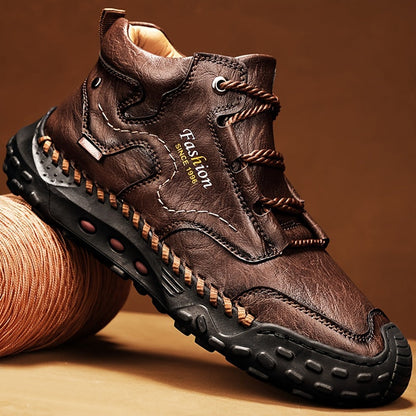 Calzado hombre estilo lace-up, seguro y confortable para otoño e invierno