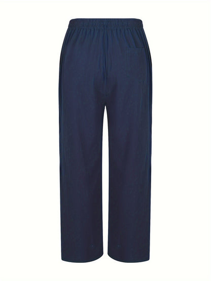 Pantalones holgados de lino para hombre