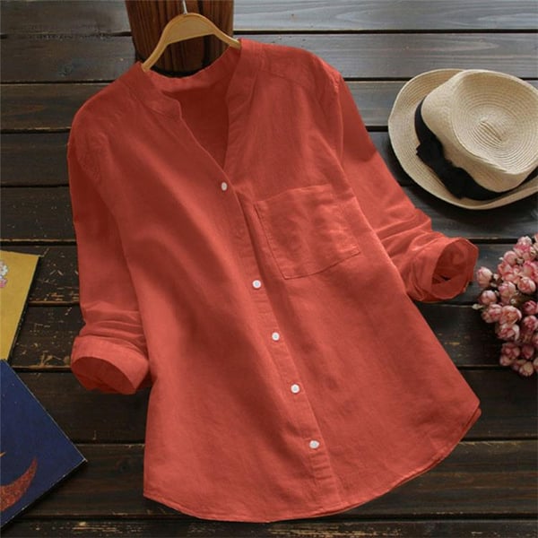 Hanna | Blusa casual de mujer en lino-algodón