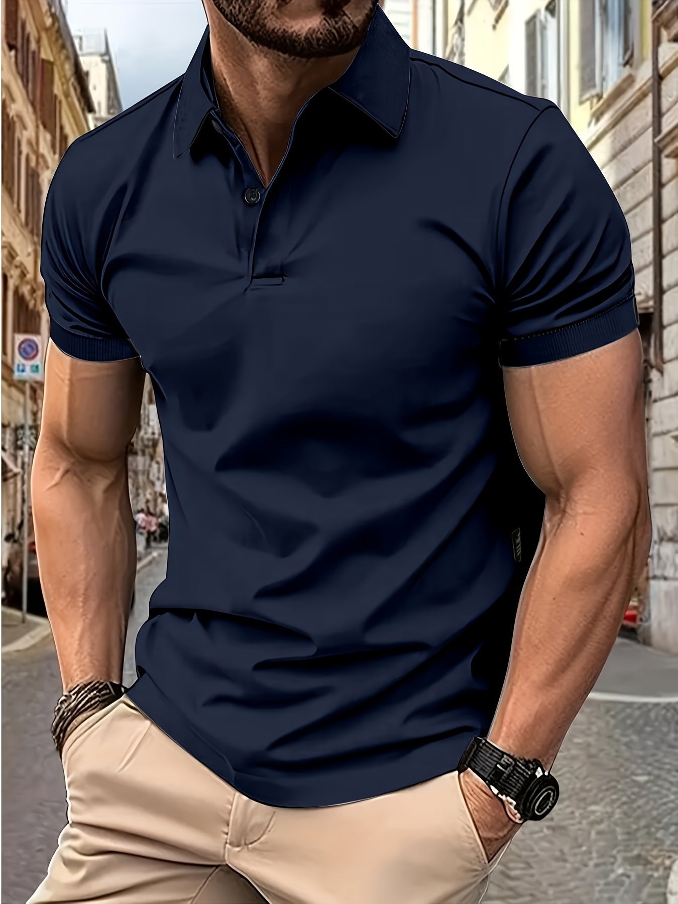 Camisa polo de hombre, elegante y ideal para ocasiones informales