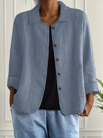 Chaqueta mujer con botones, confortable y moderna para otoño e invierno