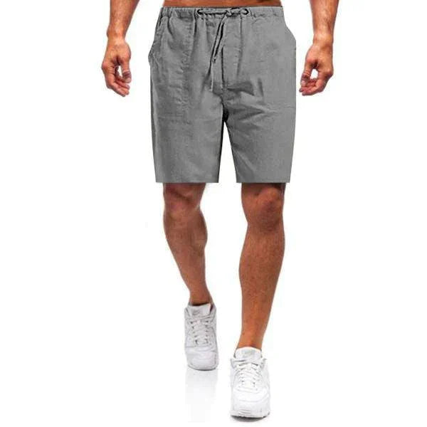 Shorts elegantes de lino para hombre, estilo casual