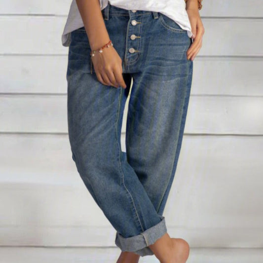 Pantalones vaqueros amplios, modernos y confortables para mujer