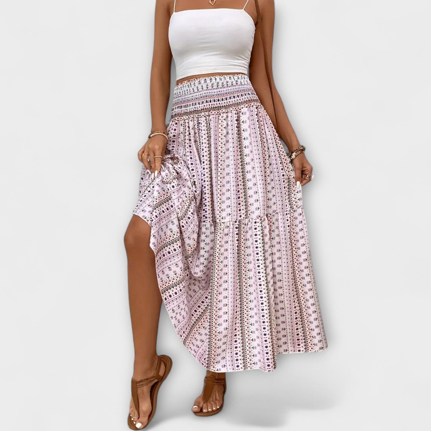 Emily | Falda fluida con estampado