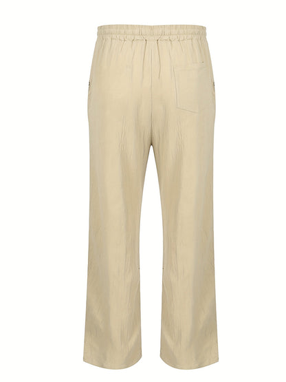 Pantalones holgados de lino para hombre