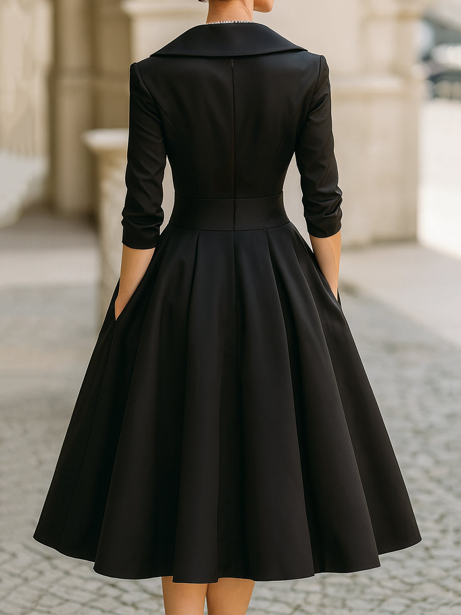 Vestido midi satén cómodo y chic mujer casual o formal