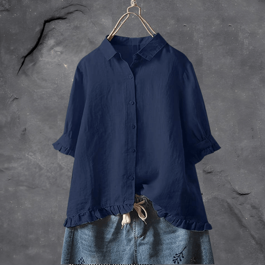 Blusa elegante femenina, transpirable