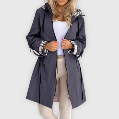 Chaqueta Larga Mujer – Resistente al Agua y al Viento, Perfecta para Exterior