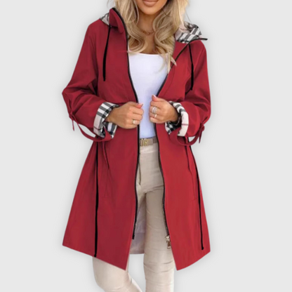 Chaqueta Larga Mujer – Resistente al Agua y al Viento, Perfecta para Exterior