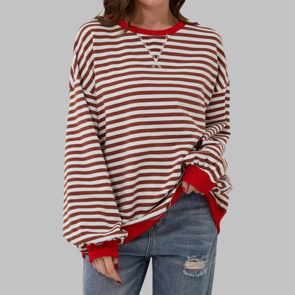 Jersey Casual Mujer – Estilo Rayado, Versátil y Atemporal