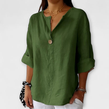 Leanne | Elegante blusa con cuello en V