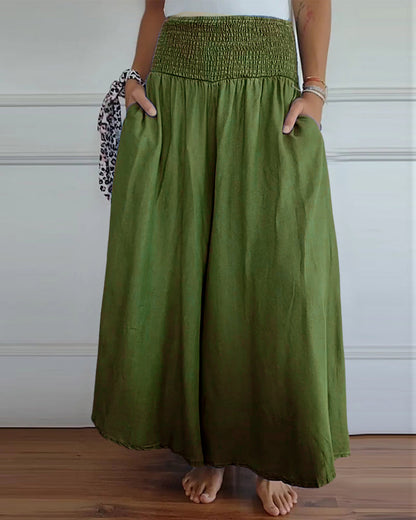 Pantalón mujer amplio y cómodo, elegante para look casual