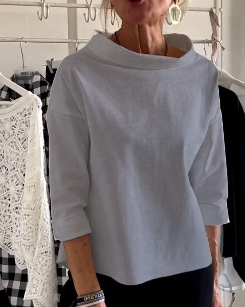 Camisa femenina elegante, ligera y versátil