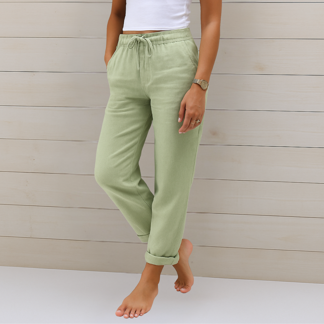 Linn | Pantalón elástico de lino transpirable de primera calidad
