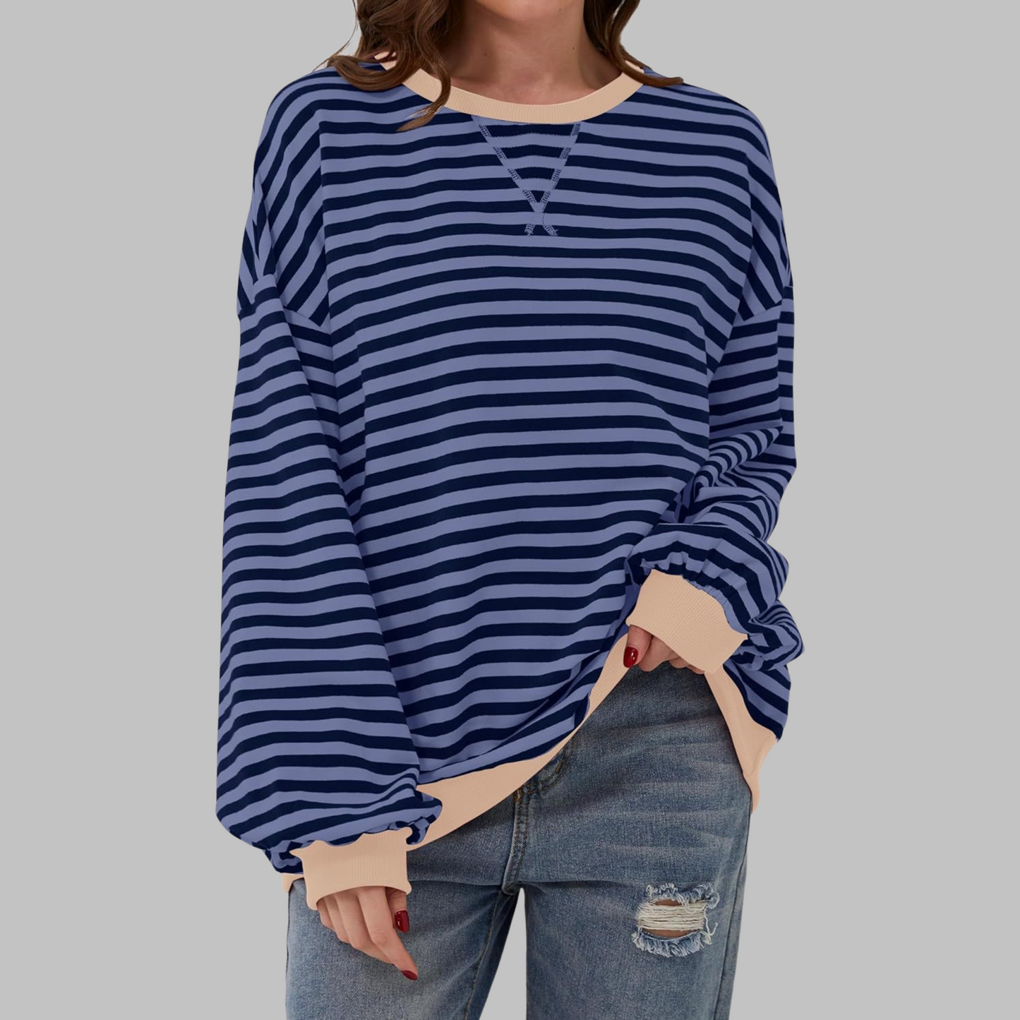 Jersey Casual Mujer – Estilo Rayado, Versátil y Atemporal
