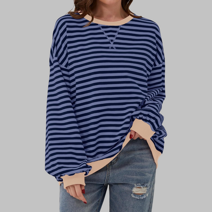 Jersey Casual Mujer – Estilo Rayado, Versátil y Atemporal