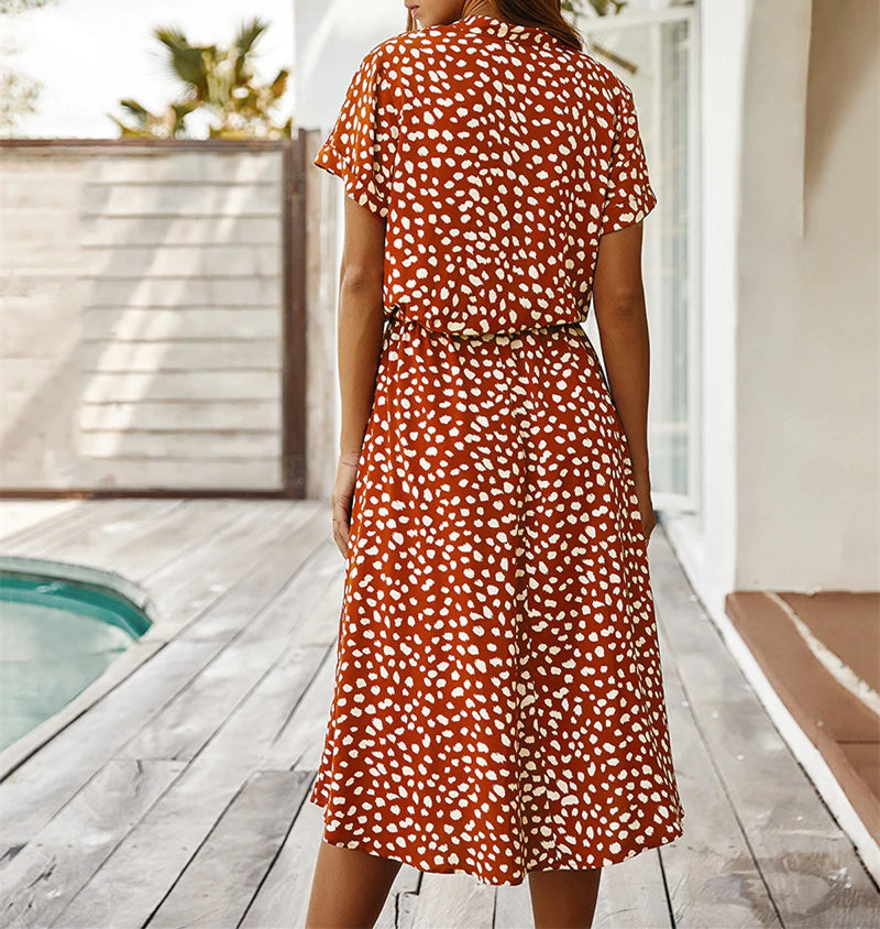 Vestido bohemio estampado, elegante y perfecto