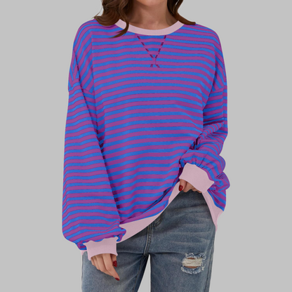 Jersey Casual Mujer – Estilo Rayado, Versátil y Atemporal