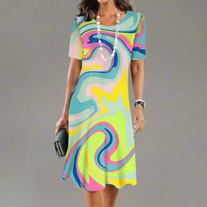 Davinia | Elegante vestido de verano con degradado de colores