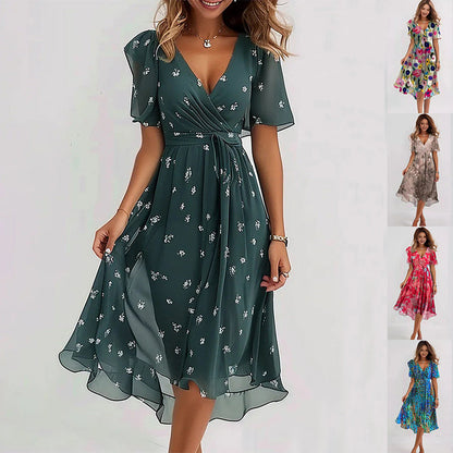 Inez | Elegante Vestido Floral Midi