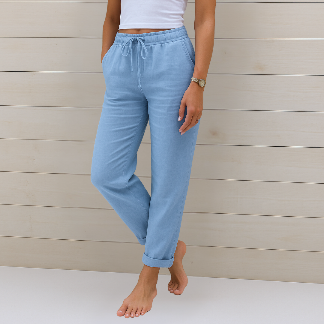 Linn | Pantalón elástico de lino transpirable de primera calidad
