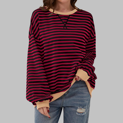 Jersey Casual Mujer – Estilo Rayado, Versátil y Atemporal