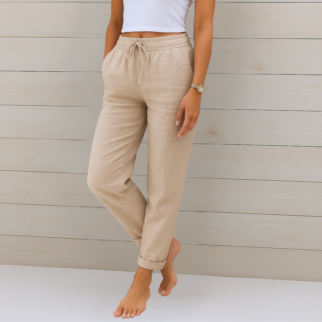 Linn | Pantalón elástico de lino transpirable de primera calidad
