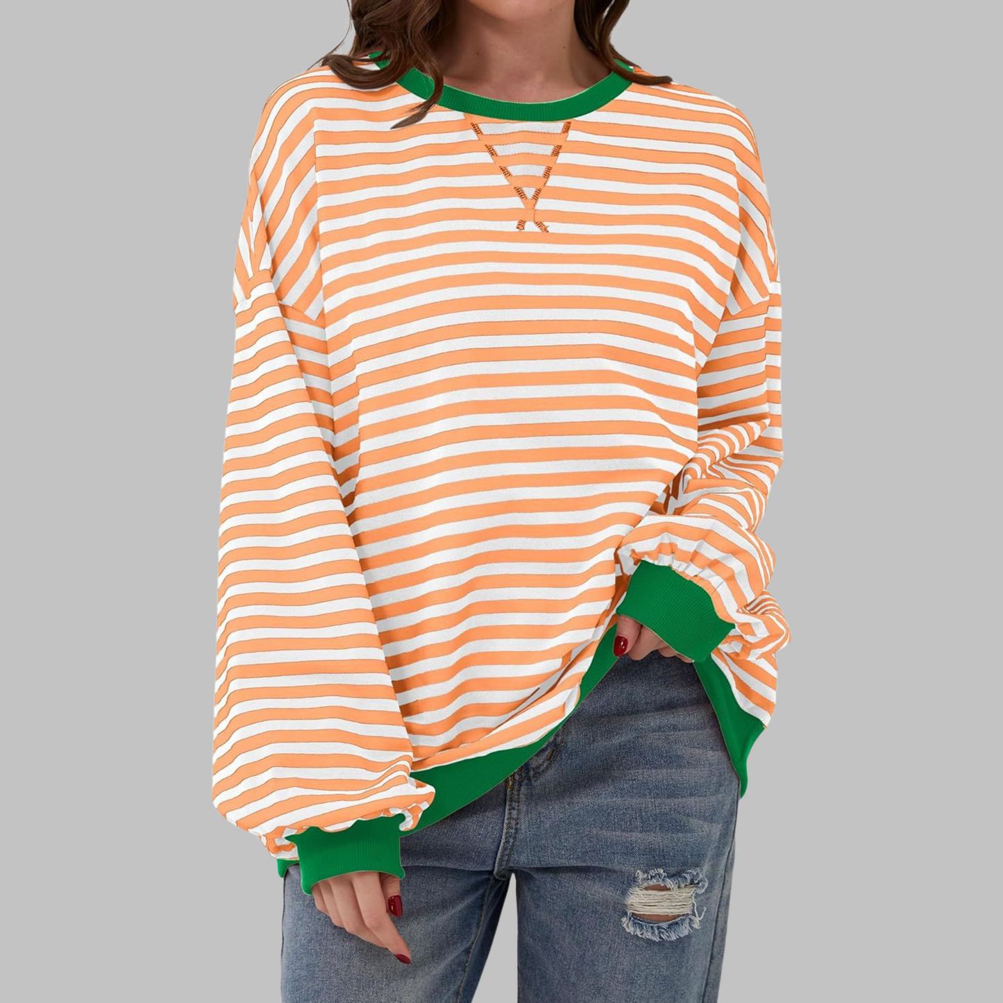 Jersey Casual Mujer – Estilo Rayado, Versátil y Atemporal