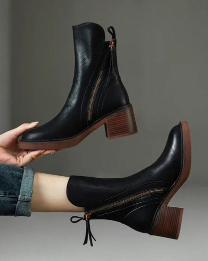 Calzado femenino botines de piel cómodo elegante paseo