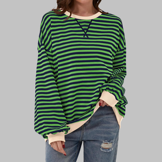 Jersey Casual Mujer – Estilo Rayado, Versátil y Atemporal