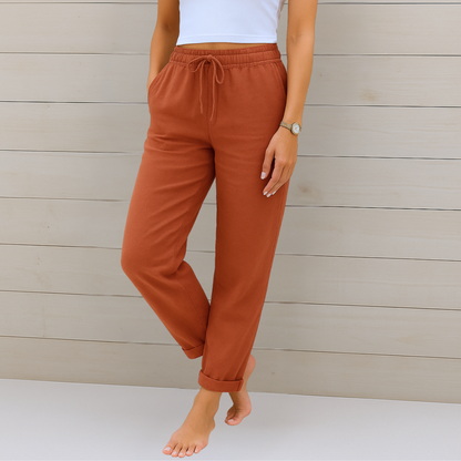 Linn | Pantalón elástico de lino transpirable de primera calidad