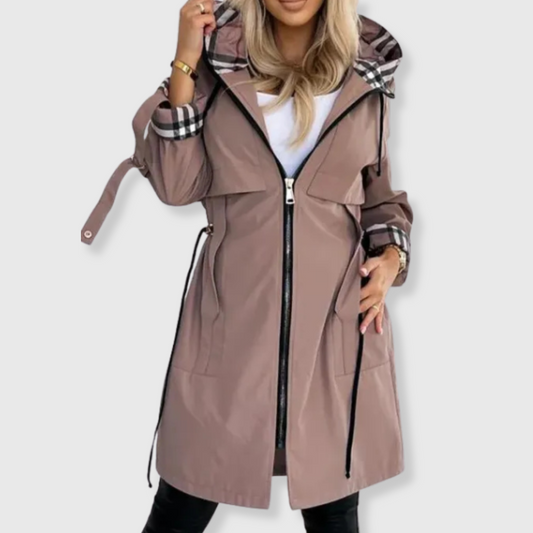 Chaqueta Larga Mujer – Resistente al Agua y al Viento, Perfecta para Exterior