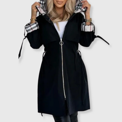 Chaqueta Larga Mujer – Resistente al Agua y al Viento, Perfecta para Exterior