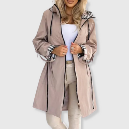 Chaqueta Larga Mujer – Resistente al Agua y al Viento, Perfecta para Exterior