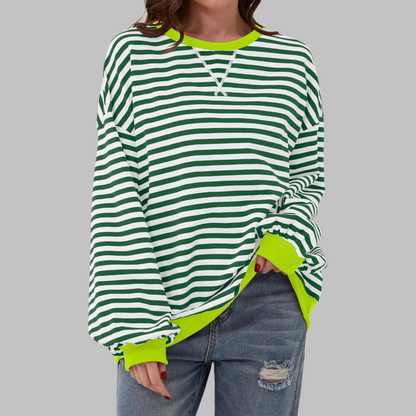 Jersey Casual Mujer – Estilo Rayado, Versátil y Atemporal