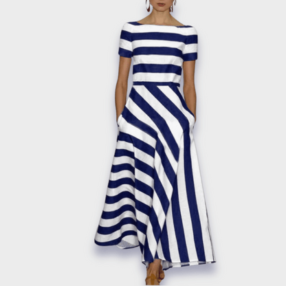 Dalina | Maxivestido de rayas hecho a mano