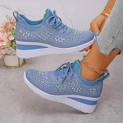 Sneakers Ortopédicas con Piedras Brillantes – Estilo y Bienestar