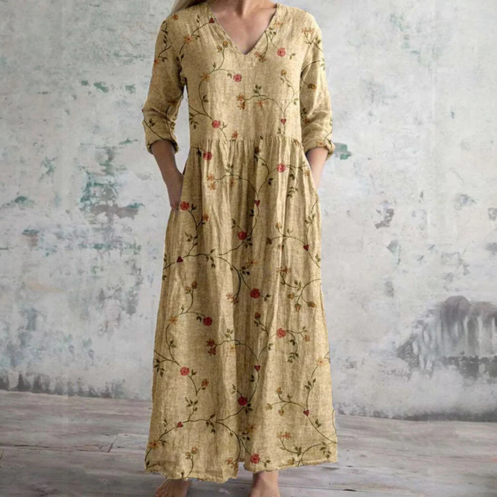 Natali | Elegante Vestido De Verano Con Estampado Floral
