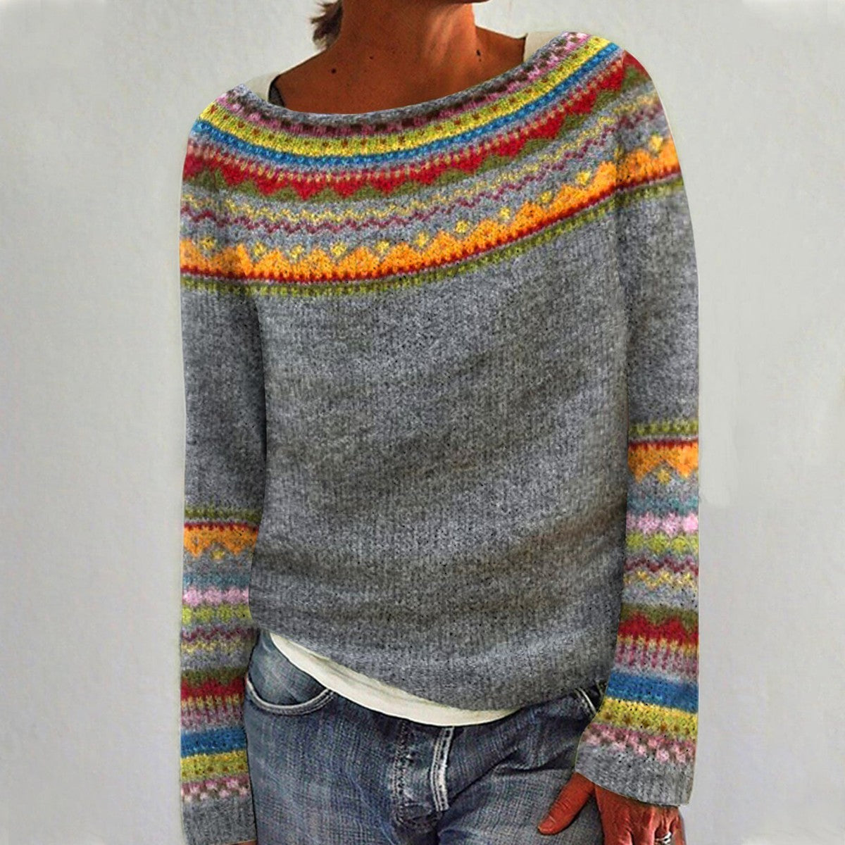 Cómodo jersey de invierno para mujer: cálido y cómodo para los días fríos.
