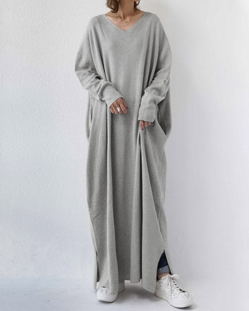 Vestido largo mujer, chic y versátil para eventos de invierno