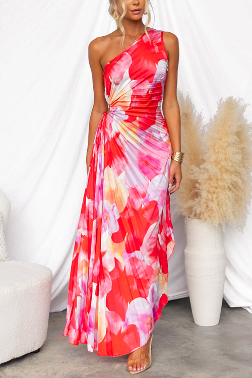 Evie | Elegante vestido floral de un hombro