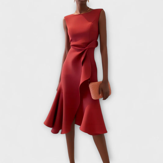 Vestido Midi Mujer – Asimétrico, Elegante y Atemporal para Gala o Fiesta