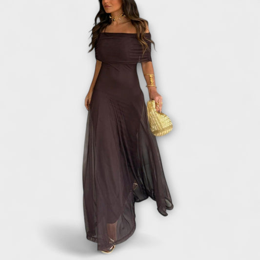 Roxy | Maxivestido Toledo de malla con un hombro