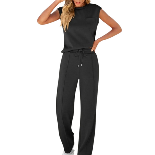 Conjunto casual de verano dos piezas cómodo y elegante diario